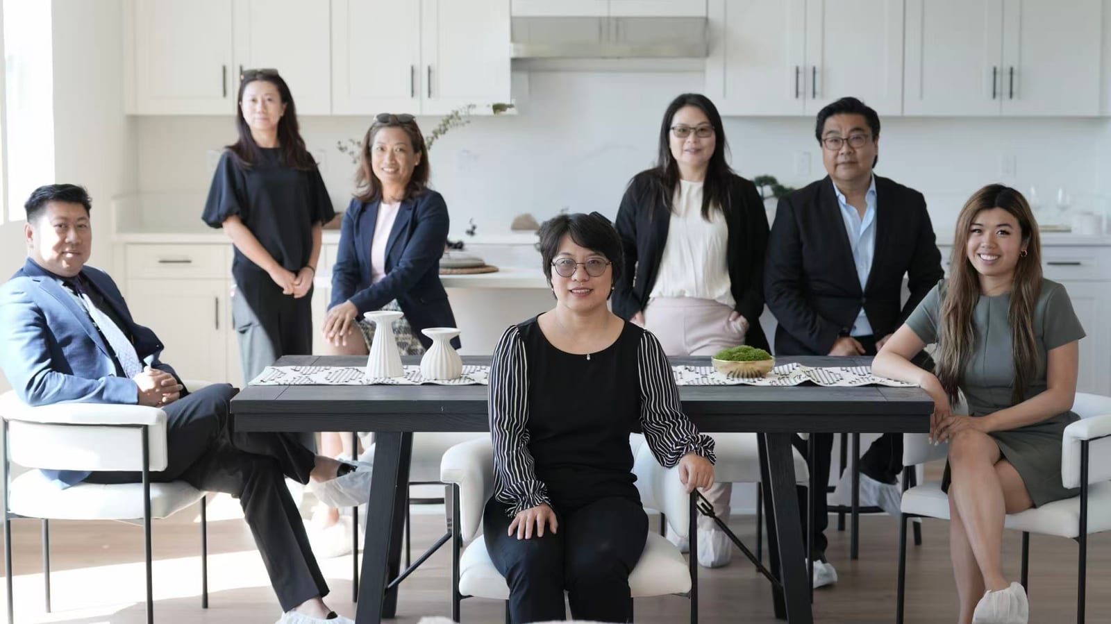 Sally Wang and team in a Southern California home